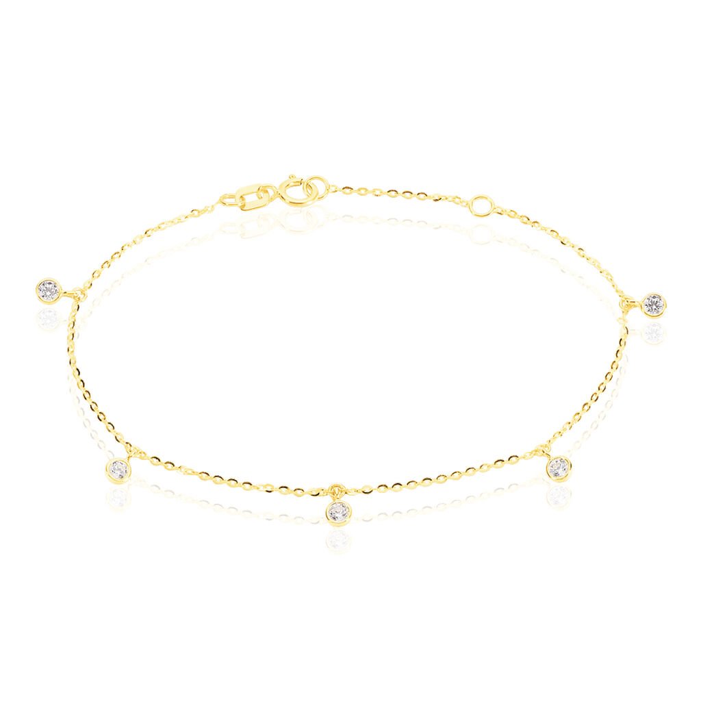 TALILA 1 Damen Armband Gold 375 (9 Karat) Zirkonia Weiß 0,11 ct, Armband mit Stein