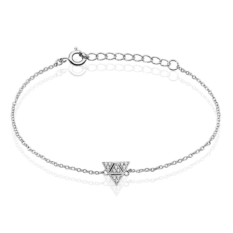 Bracelet Mathilde Argent Rhodie Triangle - Spannringe Damen | OROVIVO