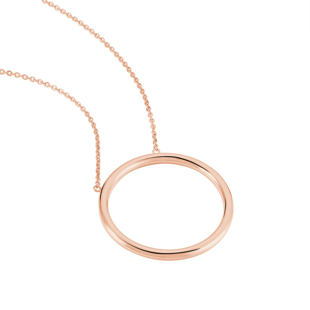 NORA Damen Collier Edelstahl rosevergoldet Kreis