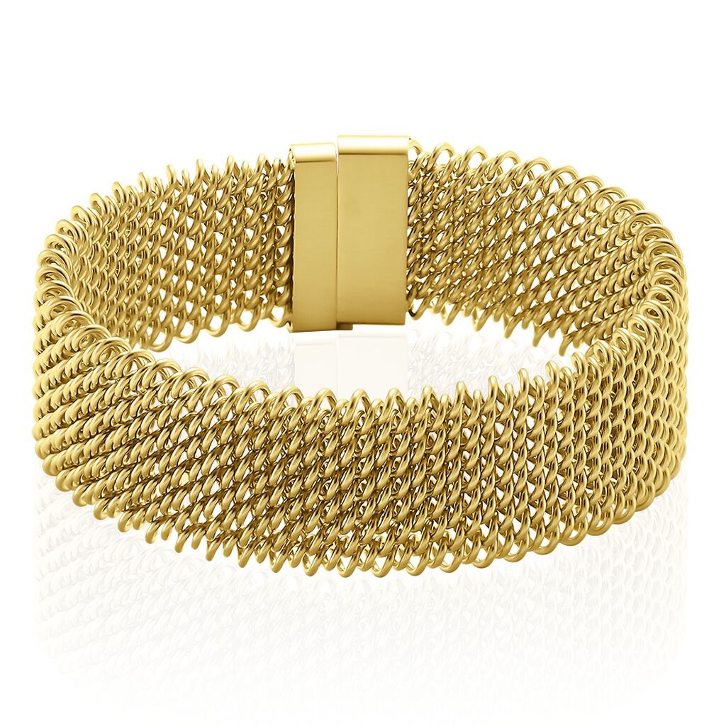 Damen Armreif / Armspange Edelstahl vergoldet