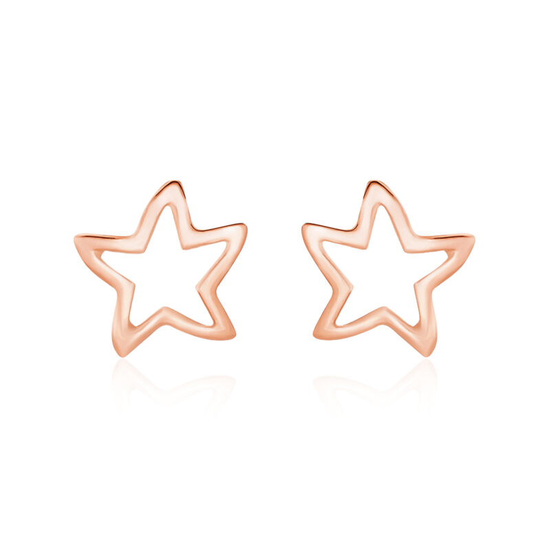 Boucles D'oreilles Puces Alphonsine Etoile De Mer Or Rose - Spannringe Damen | OROVIVO