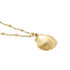 WERITA Damen Collier Silber vergoldet 925 Muschel B 0,8 mm