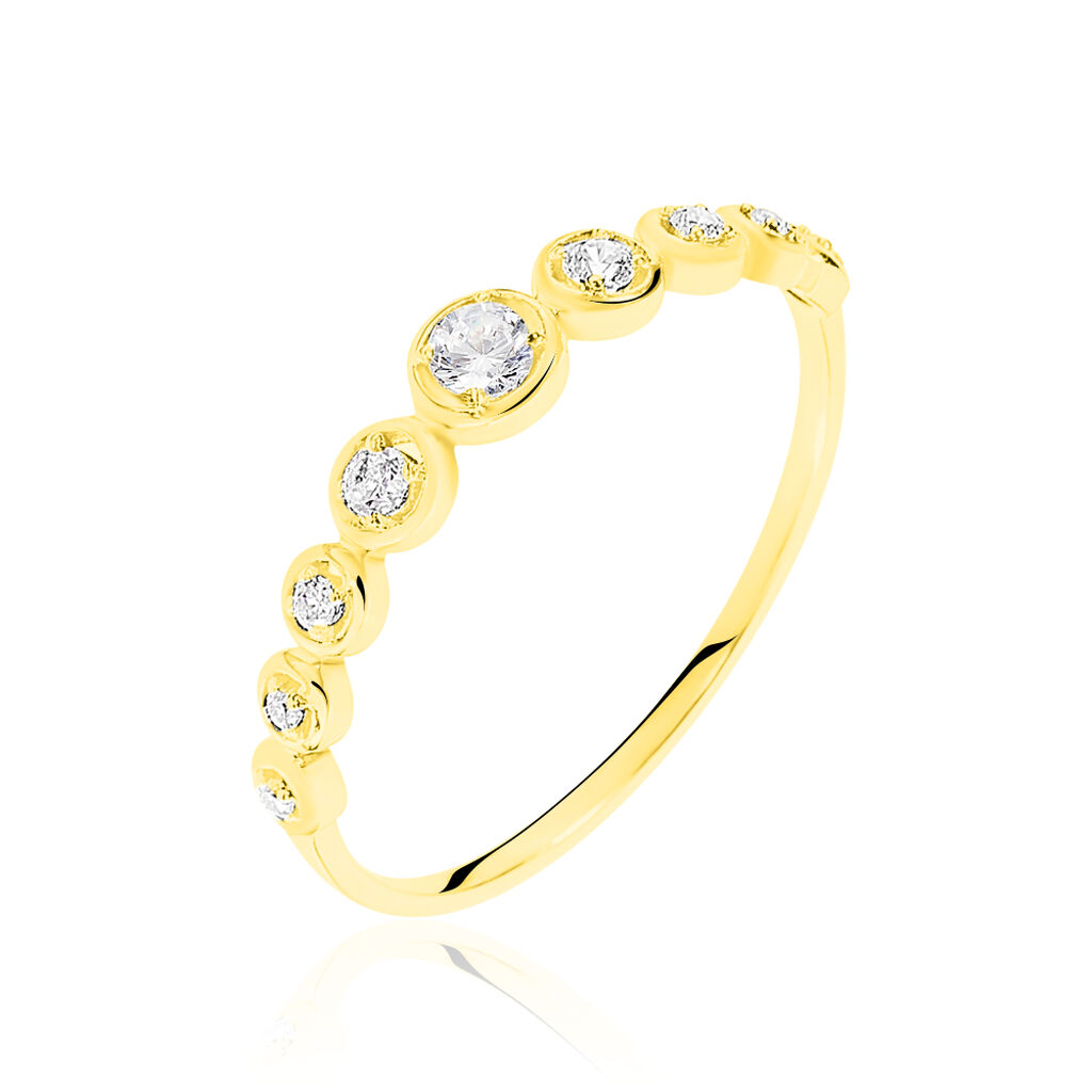 Bague Lidie Or Jaune  Et Oxydes - Spannringe Damen | OROVIVO