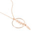 AUXANNE Damen Collier Silber rosevergoldet 925 Blatt