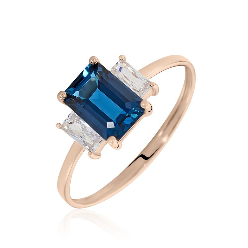 Bague Or Weiss Aimie Topaze - Spannringe Damen | OROVIVO