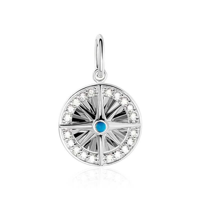 MAGDALENA Damen Anh&auml;nger Silber 925 T&uuml;rkis Blau 0,01 ct Stern - Schmuckanh&auml;nger Damen | OROVIVO