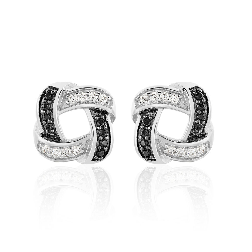 LILANA Damen Ohrstecker Silber 925 Zirkonia Wei&szlig;