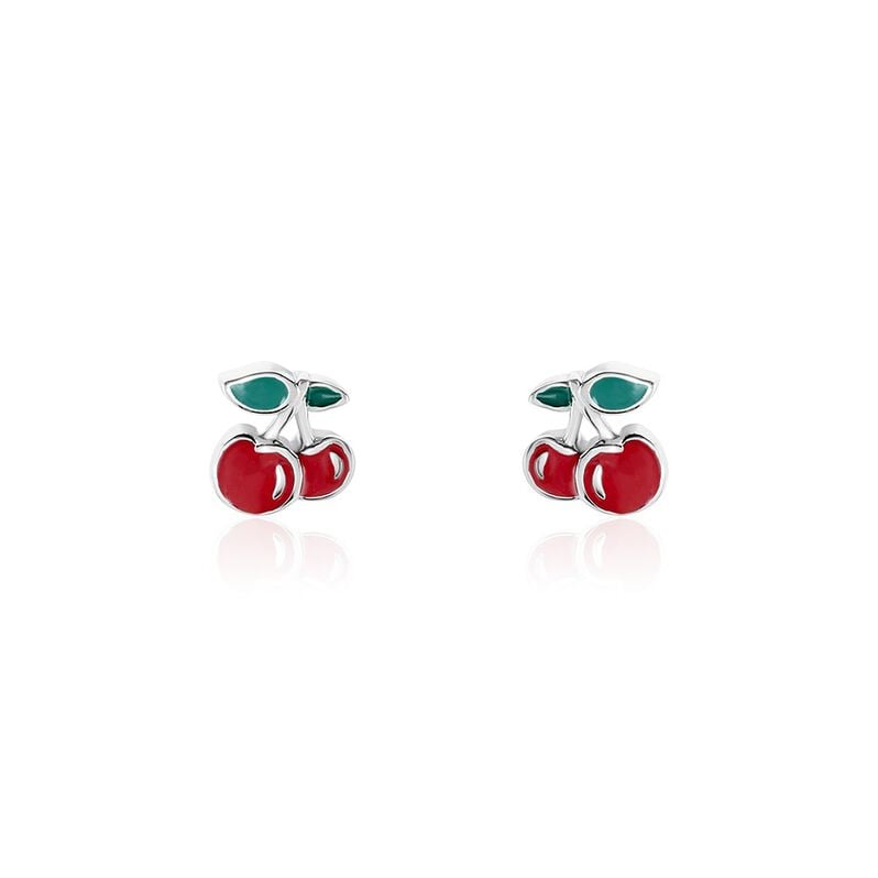 Kinder Ohrstecker Silber 925 Kirsche - Ohrstecker Kinder | OROVIVO