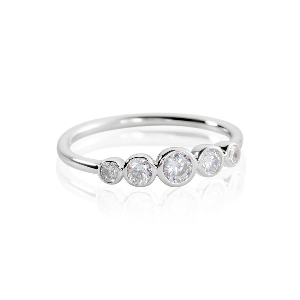 LOTTE Damen Ring Silber 925 Zirkonia Wei&szlig; 0,18 ct