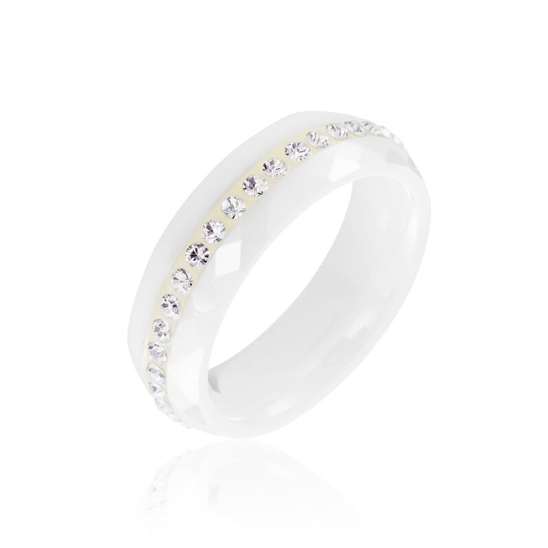 Bague Ceramik Design Ceramique Strass Et Céramique - Spannringe Damen | OROVIVO