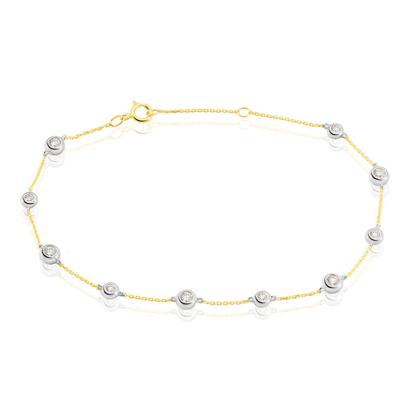 Damen Armband Gold Bicolor 750 Diamant 0,59ct Jacky 1 - Armbänder Damen | OROVIVO