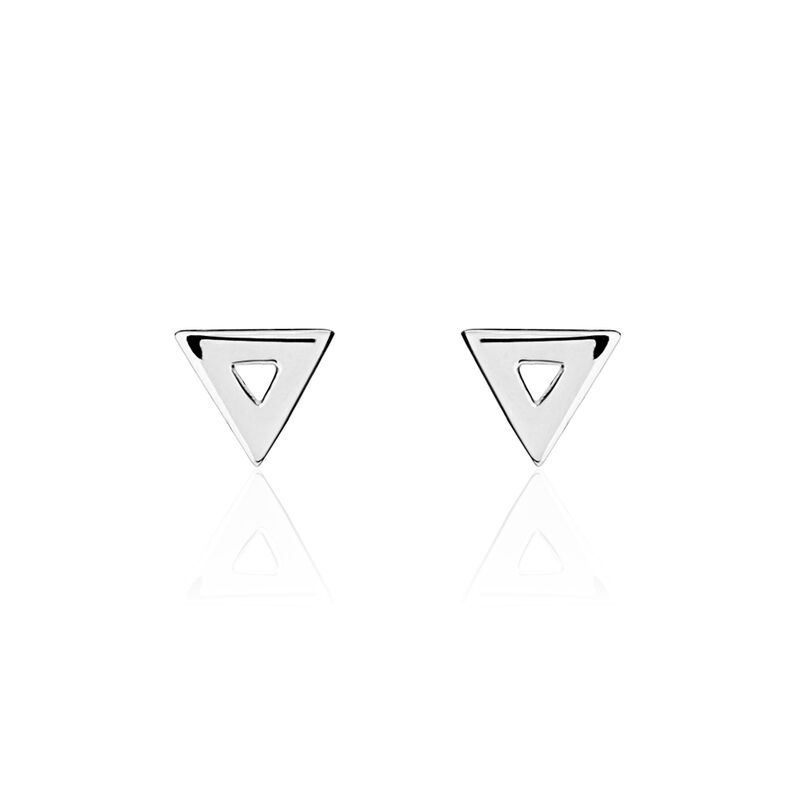 Damen Ohrstecker Silber 925 Rhodiniert Dreieck - Ohrstecker Damen | OROVIVO