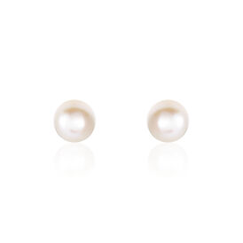 Damen Perlenohrringe Gold 375 Zuchtperle 6-6,5mm - Ohrstecker Damen | OROVIVO