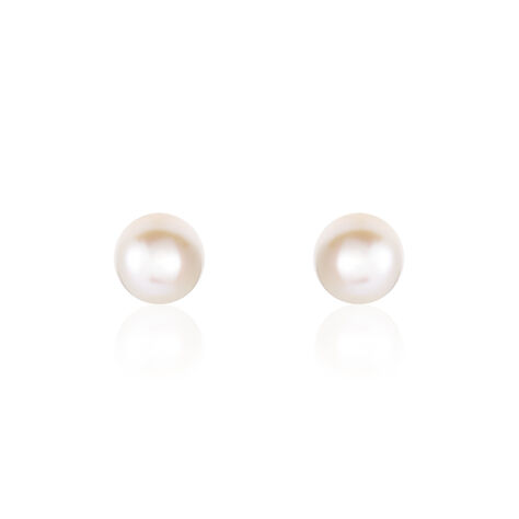 Damen Perlenohrringe Gold 375 Zuchtperle 6-6,5mm - Ohrstecker Damen | OROVIVO
