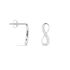 INFI INFINITY 1 Damen Ohrstecker Silber 925 Zirkonia Wei&szlig; Unendlichkeit