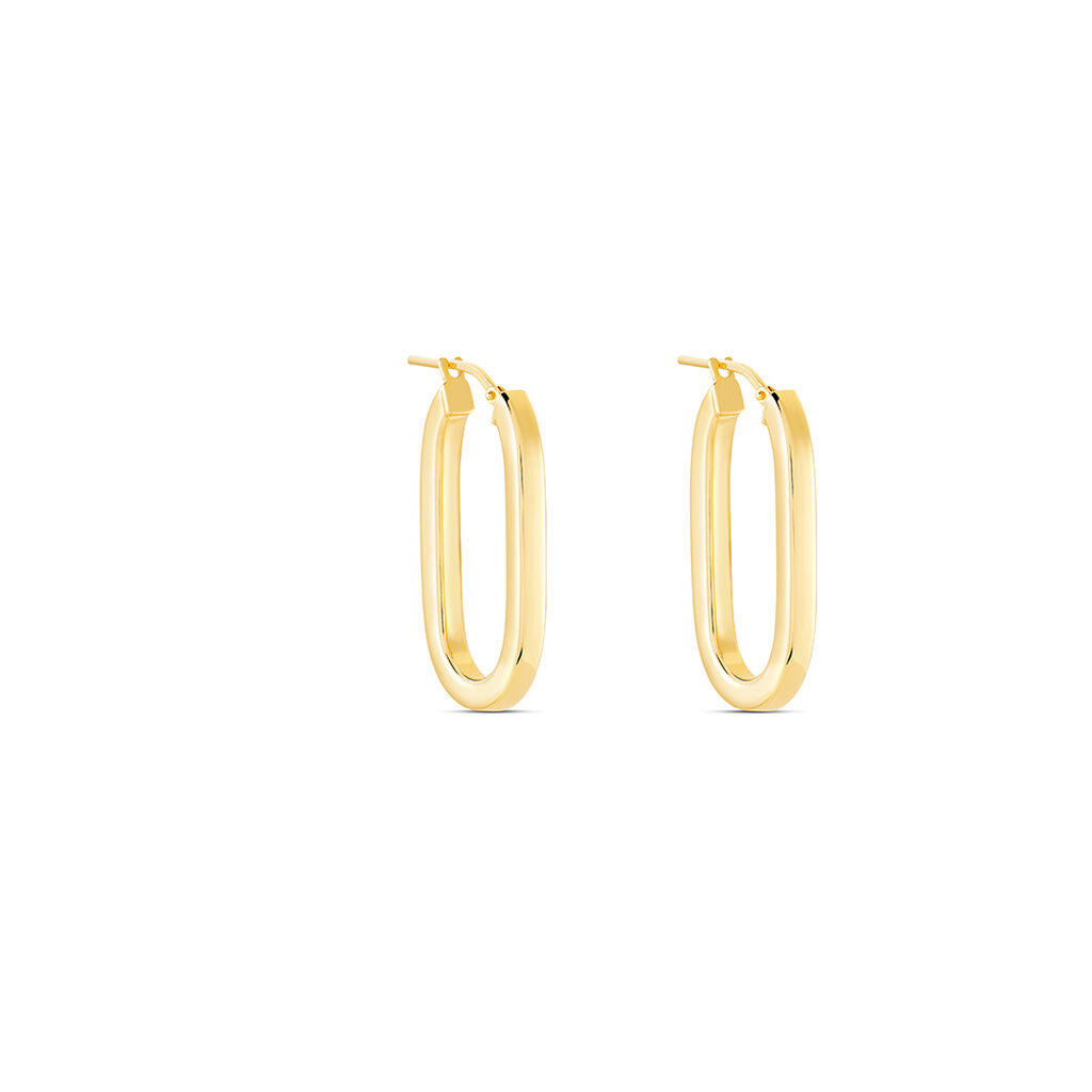 Damen Creolen Silber vergoldet 925 Cielo 25,00mm 15,00mm - Creolen Damen | OROVIVO