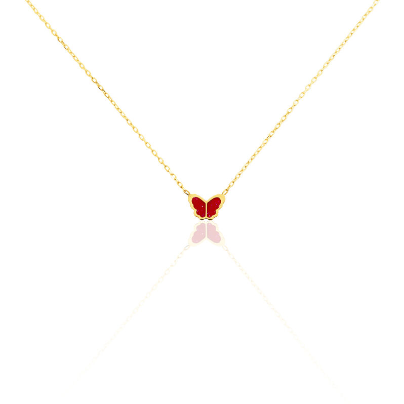 Collier Or Jaune Noanne Papillon Rose - Spannringe Kinder | OROVIVO