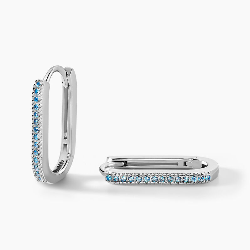 Créoles Lutetia Argent Weiss Oxyde De Zirconium - Spannringe Damen | OROVIVO
