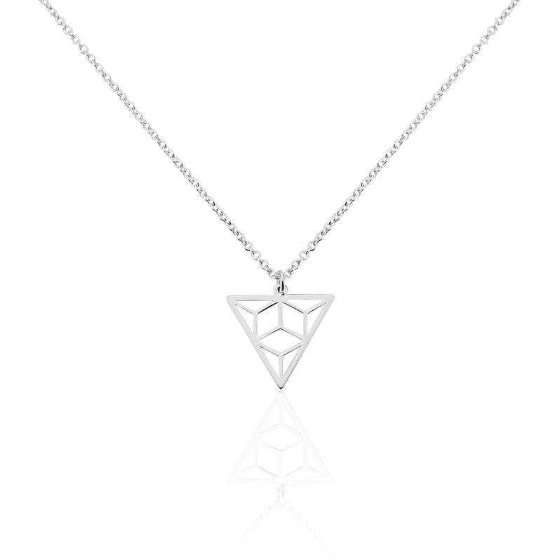 Collier Fidela Argent Triangle Cube - Spannringe Damen | OROVIVO