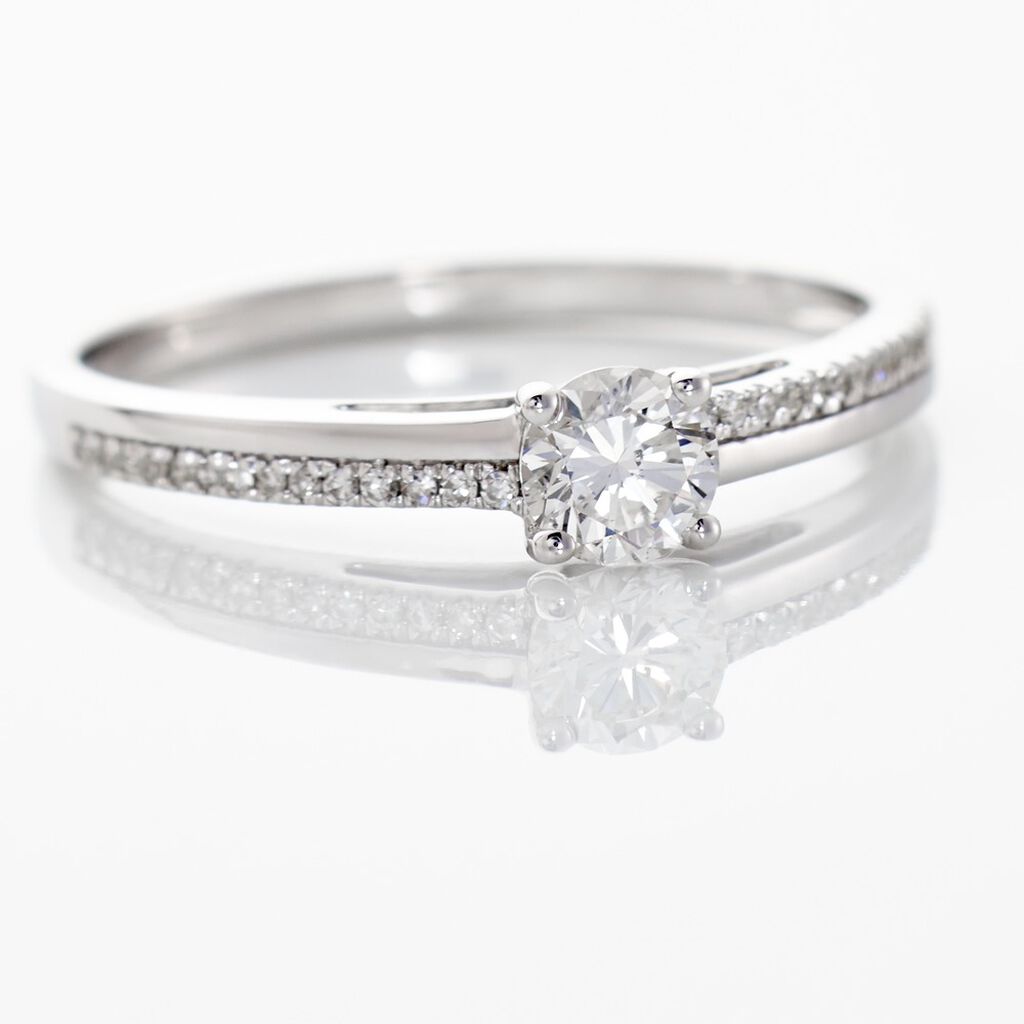 Damen Ring Weißgold 375 Diamant 0,32ct Alexandra  - Verlobungsringe Damen | OROVIVO