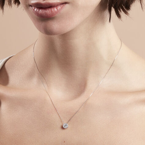 Spoo-Design, Niedliche Halskette mit Baby-Panda im Zirkonia-Herz, Gold  oder Silber