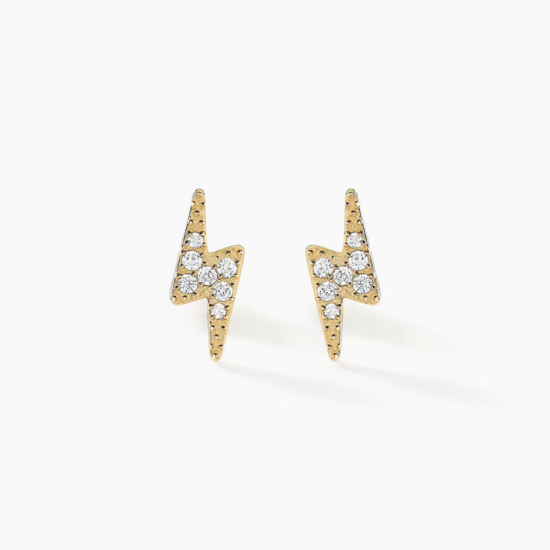 Boucles D'oreilles Puces Acier Doré Cristal - Spannringe Damen | OROVIVO