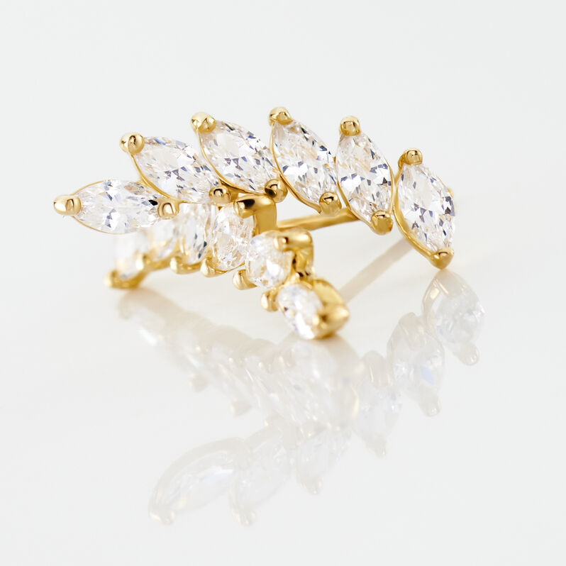 Bijoux D'oreilles Or Jaune Multinavette - Spannringe Damen | OROVIVO