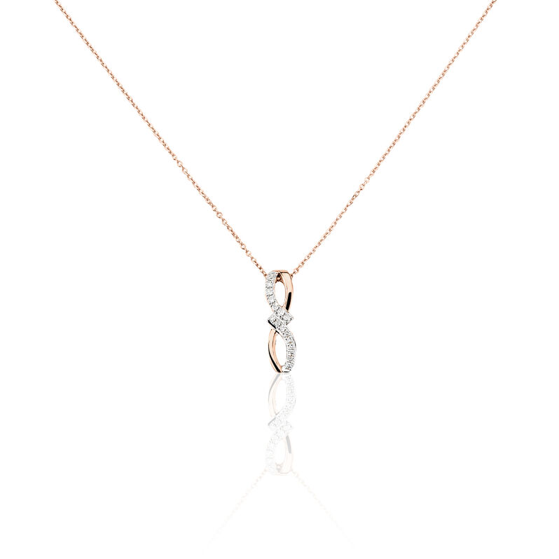 Collier Louisa Or Rose Forme Vague - Spannringe Damen | OROVIVO