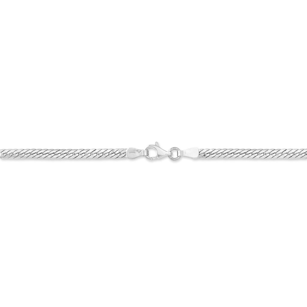 Collier Izel Maille Anglaise Or Blanc - Spannringe Damen | OROVIVO