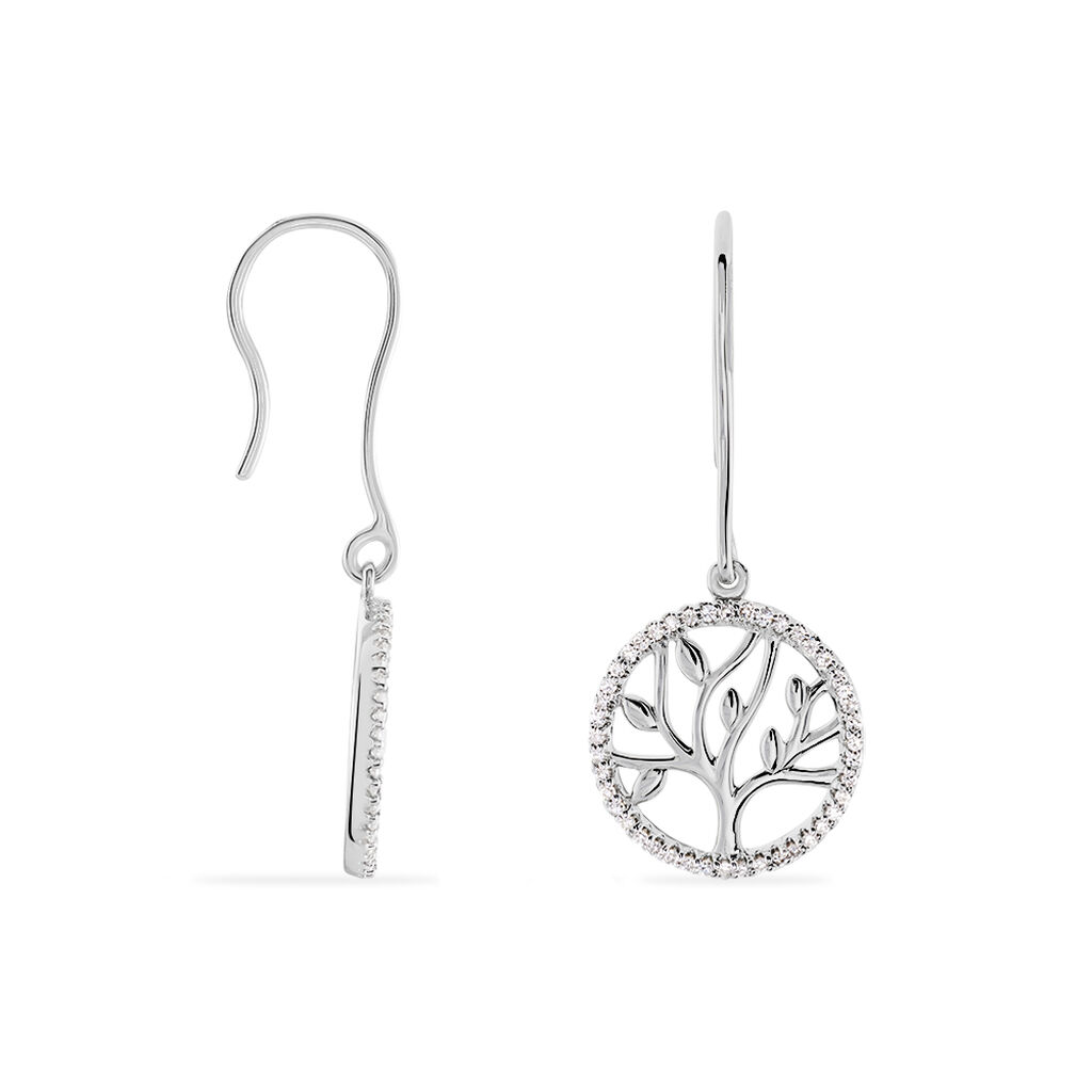 Boucles D'oreilles Or Weiss Aarona Arbre De Vie - Spannringe Damen | OROVIVO