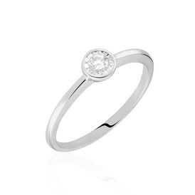 Damenring Weißgold 375 Diamant 0,11ct  - Ringe mit Edelsteinen Damen | OROVIVO