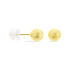 FIDELIA BOULE SAT Damen Ohrstecker Gold 375 (9 Karat) Ball B 6 mm