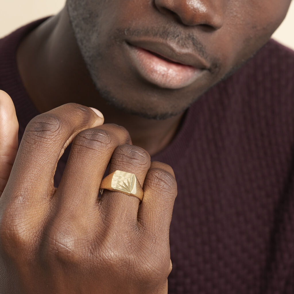 Chevalière Rafael Plaqué Or Jaune - Spannringe Herren | OROVIVO