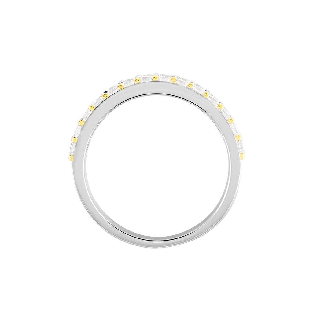 Damen Ring Silber Tricolor 925 Zirkonia  - Ringe mit Stein Damen | OROVIVO