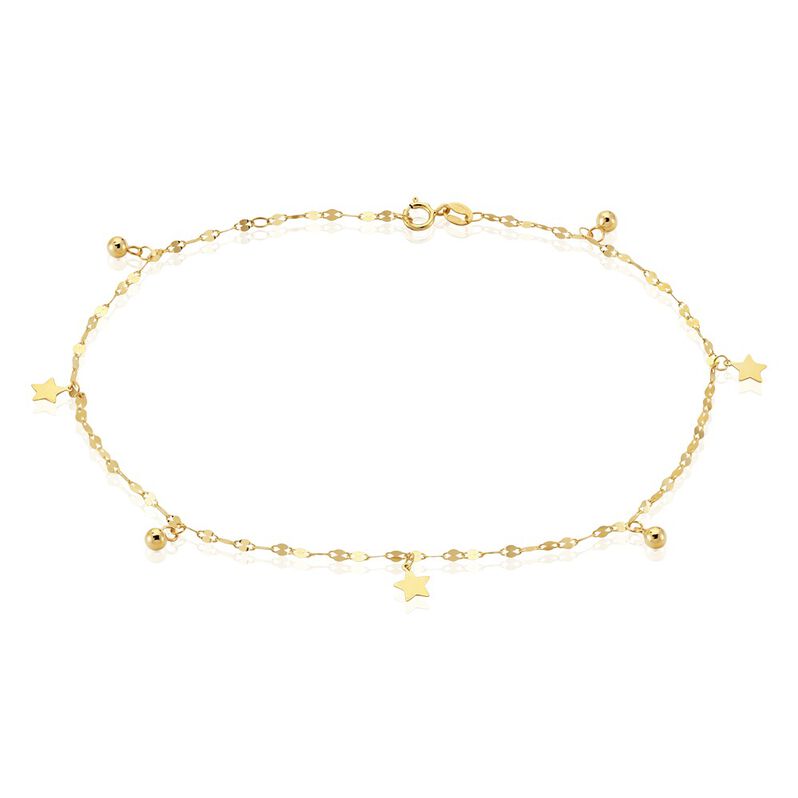 Damen Fußkettchen Gold 375 Mond Stern - Fußketten Damen | OROVIVO