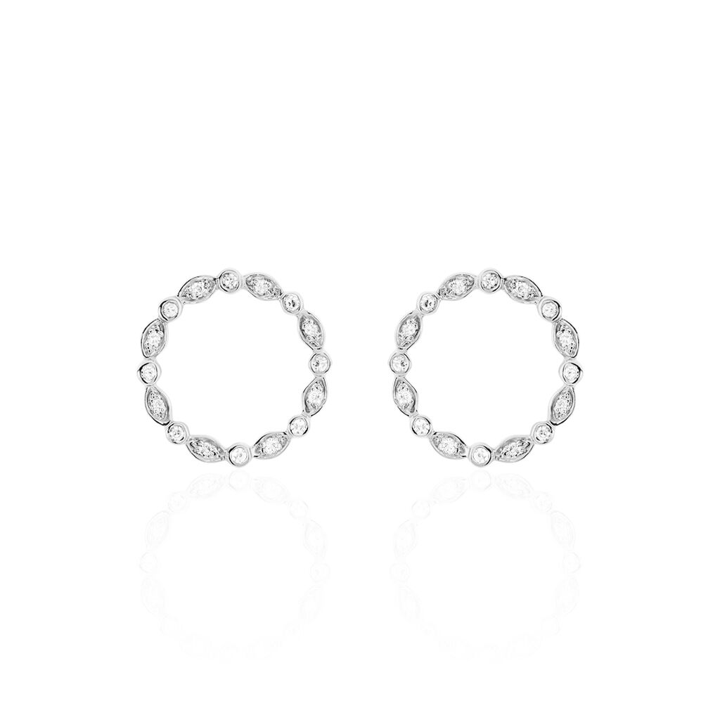 Boucles D'oreilles Or Weiss Elandine Puc - Spannringe Damen | OROVIVO