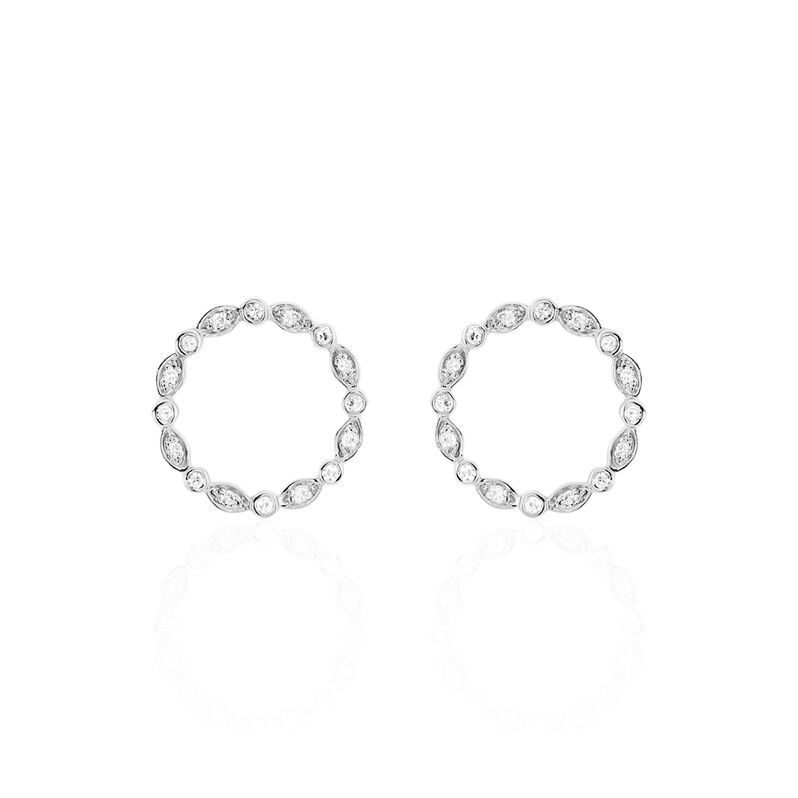 Boucles D'oreilles Or Weiss Elandine Puc - Spannringe Damen | OROVIVO