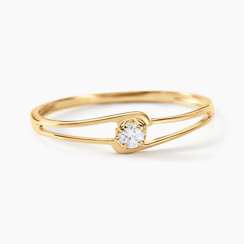 Bague Or Et Oxyde - Spannringe Damen | OROVIVO