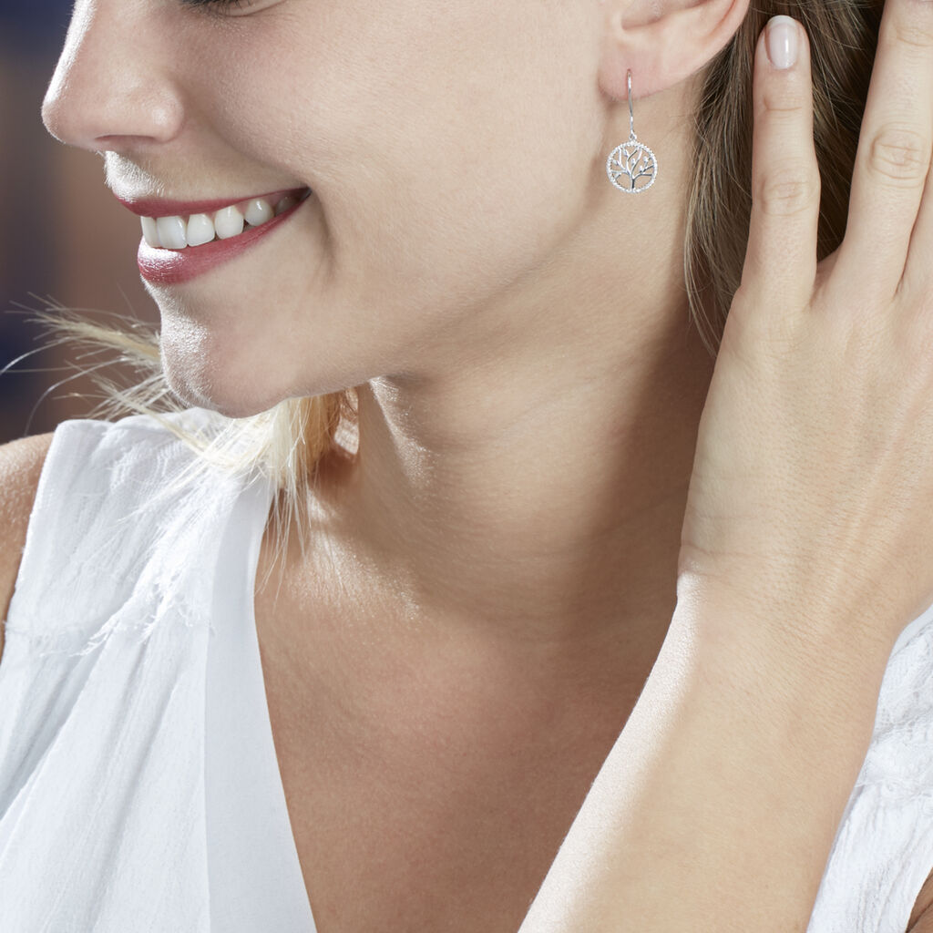 Boucles D'oreilles Or Weiss Aarona Arbre De Vie - Spannringe Damen | OROVIVO