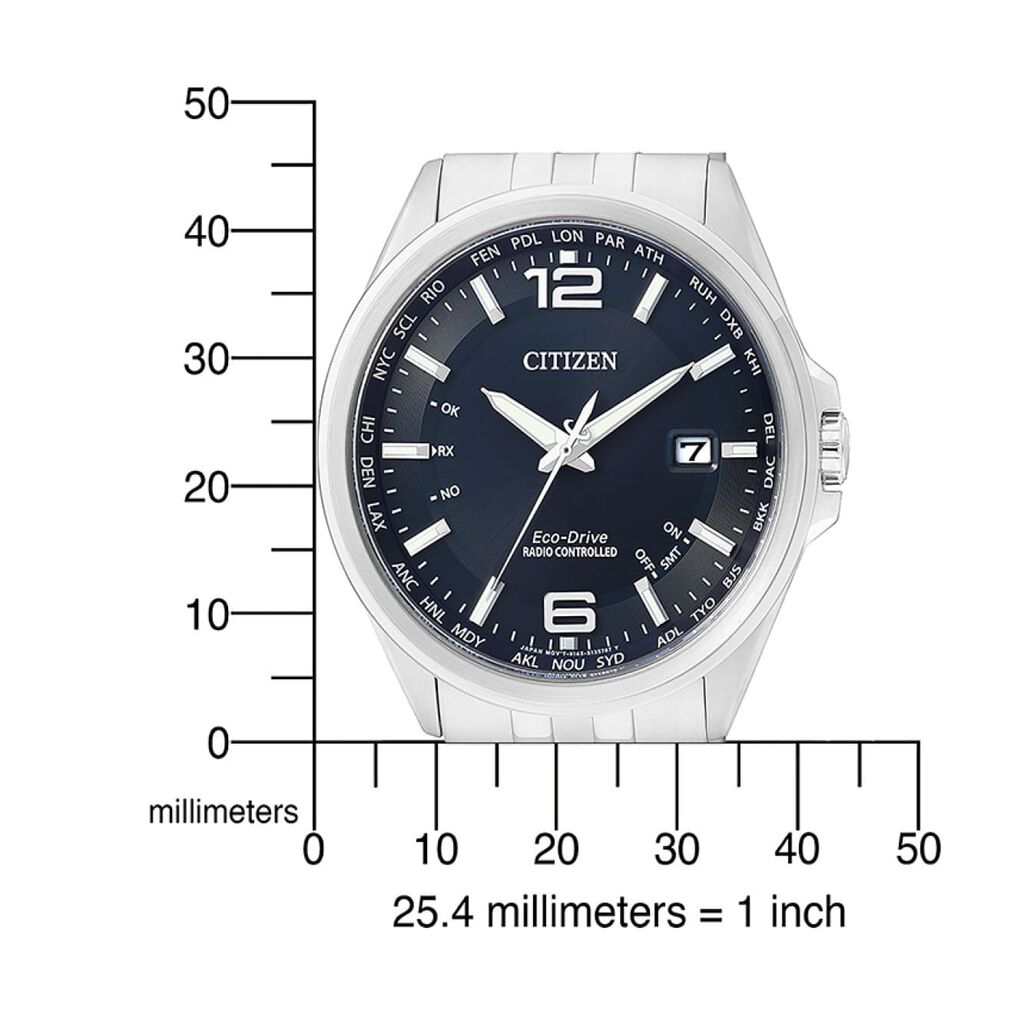 CITIZEN Herrenuhr Elegant Eco-Drive Funkuhr Quarz CB0010-88L - Armbanduhren Herren | OROVIVO
