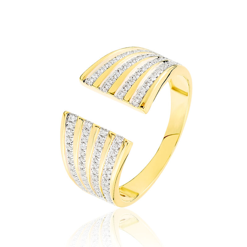Bague Or Jaune Oxyde De Zirconium - Spannringe Damen | OROVIVO