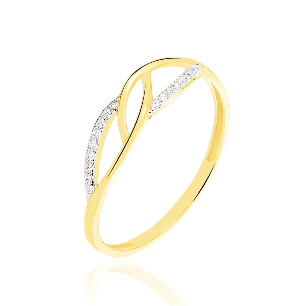 Bague Balentina Or Jaune Diamant - Spannringe Damen | OROVIVO
