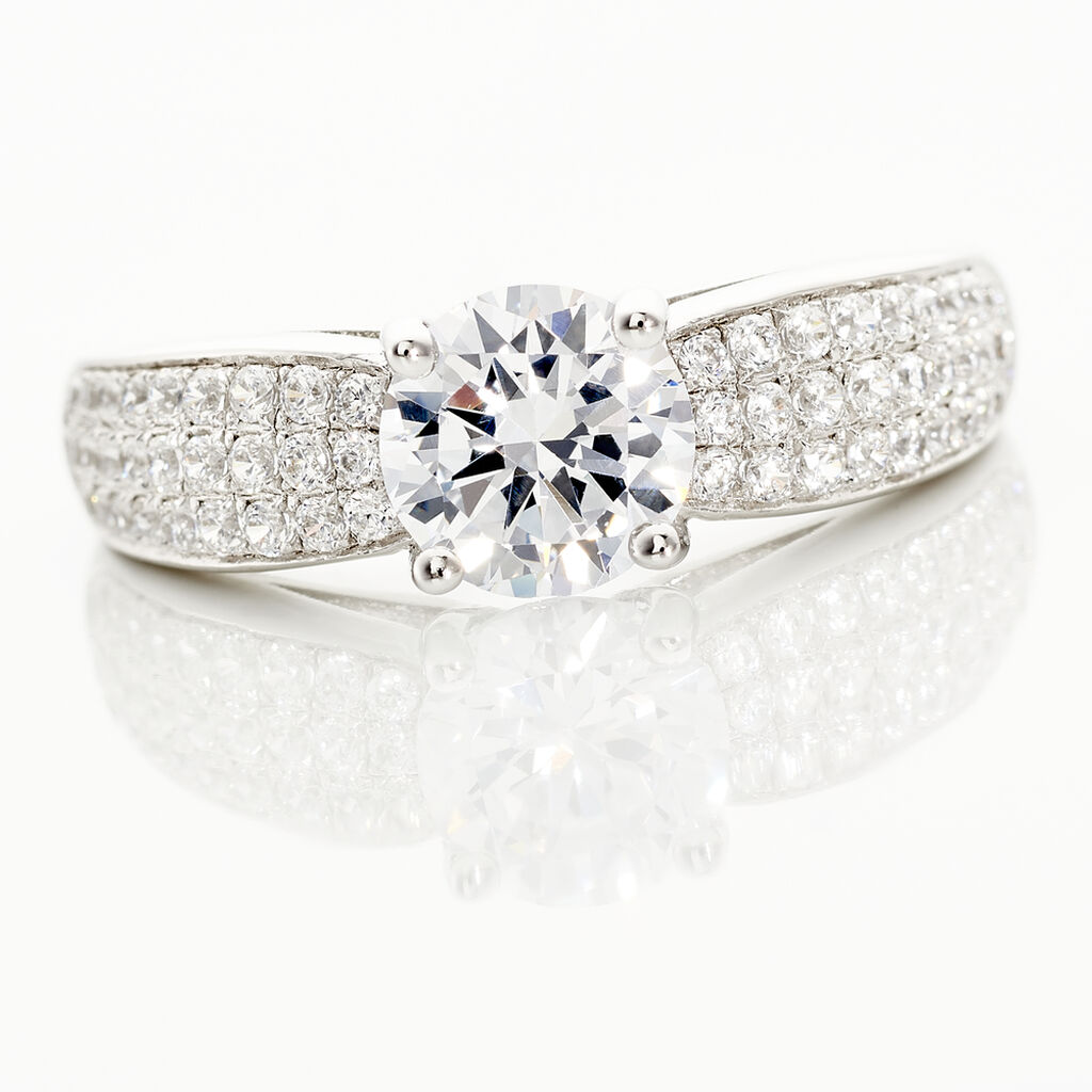 MARILYN Damen Ring Silber 925 Zirkonia Wei&szlig; 0,35 ct