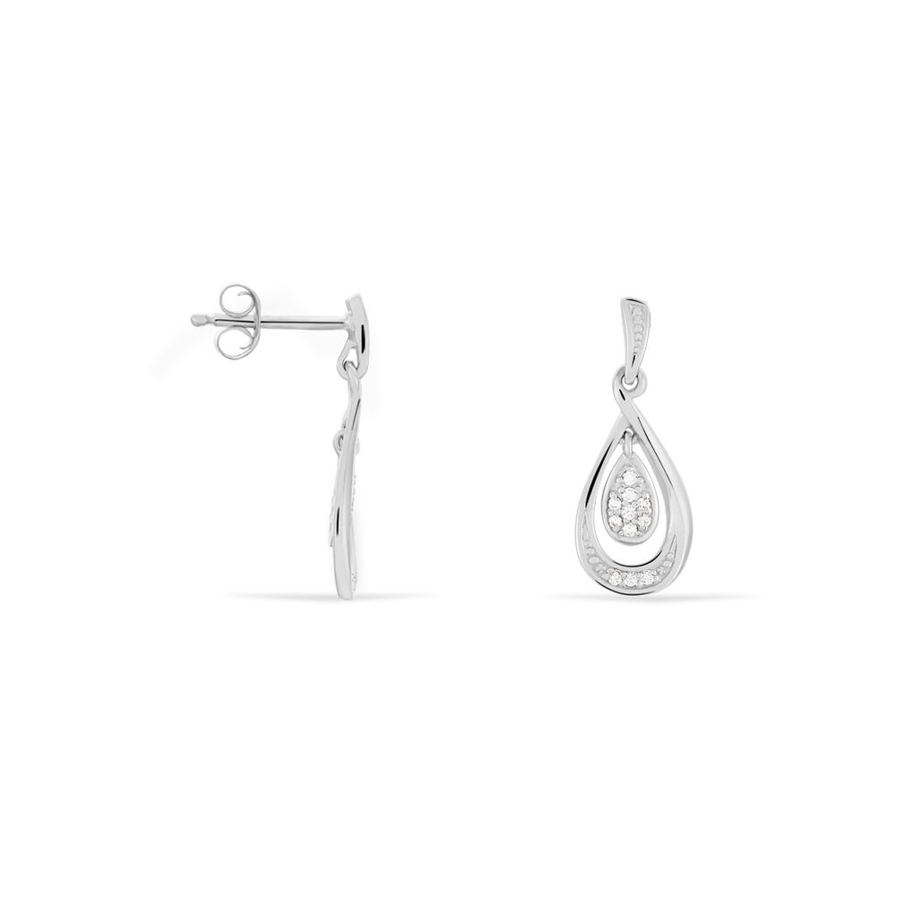 Damen Ohrstecker Lang Silber 925 Zirkonia - Ohrringe mit Stein Damen | OROVIVO