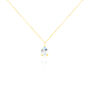 Damen Halskette Gold 375 Topas