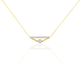 Damen Halskette Gold 375 Bicolor Zirkonia - Ketten mit Anhänger Damen | OROVIVO