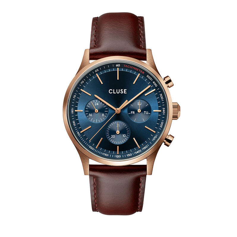 Montre Cluse Antheor Multifonction Bleu - Spannringe Herren | OROVIVO