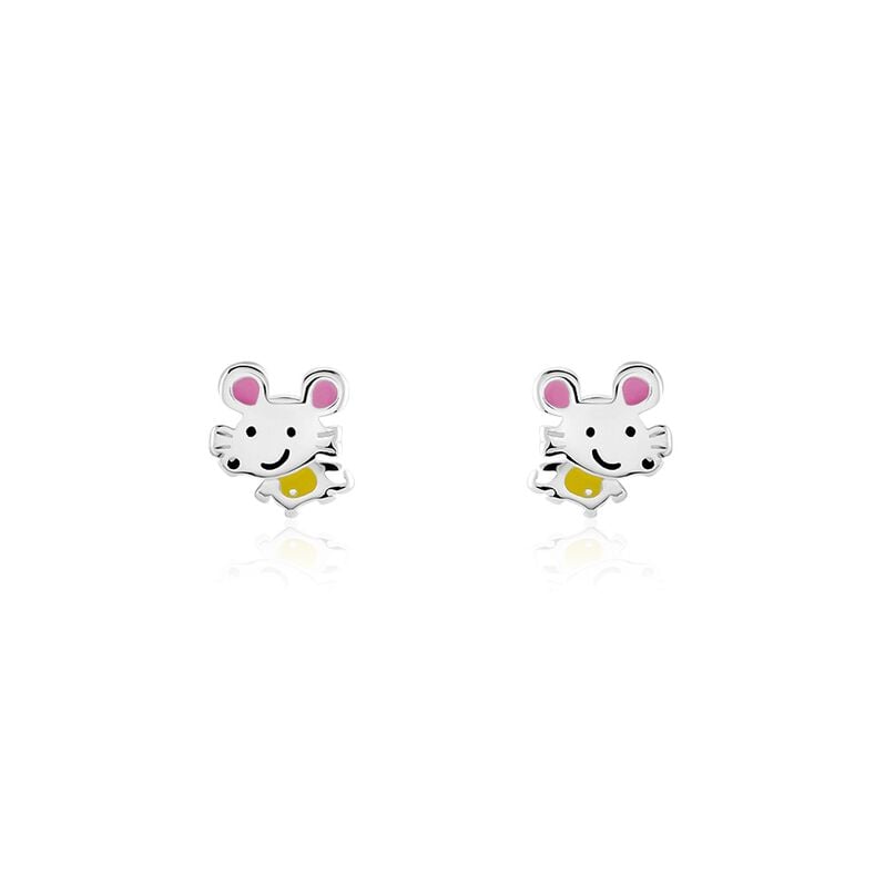 Kinder Ohrstecker Silber 925 Maus Xyla  - Ohrstecker Kinder | OROVIVO