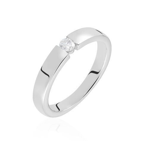 Spannring Weißgold 375 Diamant 0,1ct  - Verlobungsringe Damen | OROVIVO