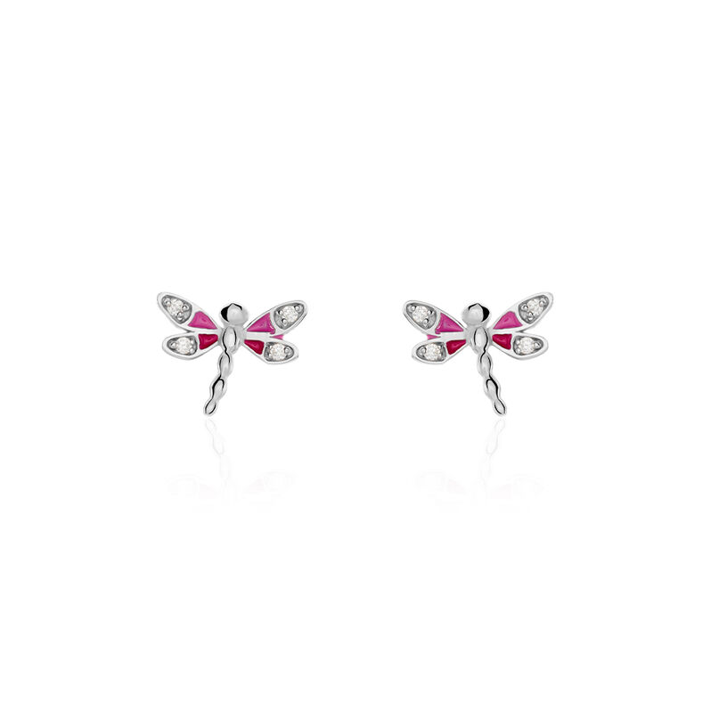 Kinder Ohrstecker Silber 925 Zirkonia Libelle - Ohrstecker Kinder | OROVIVO